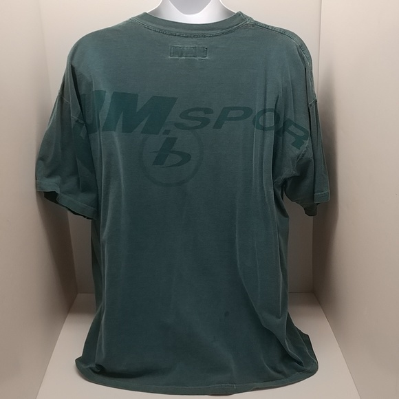 B.U.M. Sport men's vintage short sleeve t-shirt XL green logo front/back - Picture 4 of 14